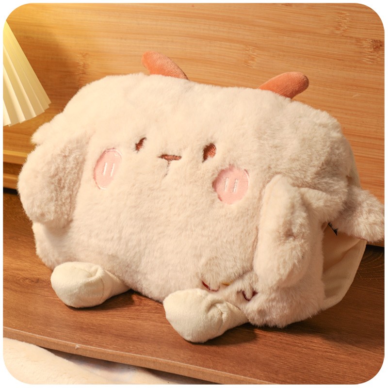 可爱小羊热水袋便携冬季暖手宝学生暖宝宝防寒保暖充电暖绒电暖袋