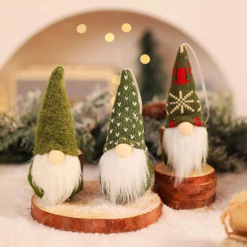3pcs Christmas Hanging Dwarf Decorations Festive Holiday Or