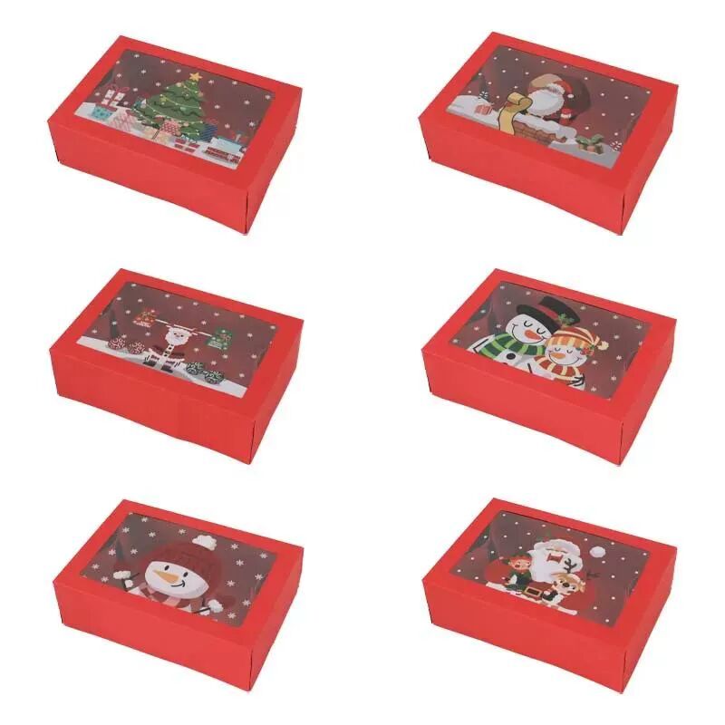 6PCS Treat boxes For Donuts Cupcake Candy Gift Giving Holida