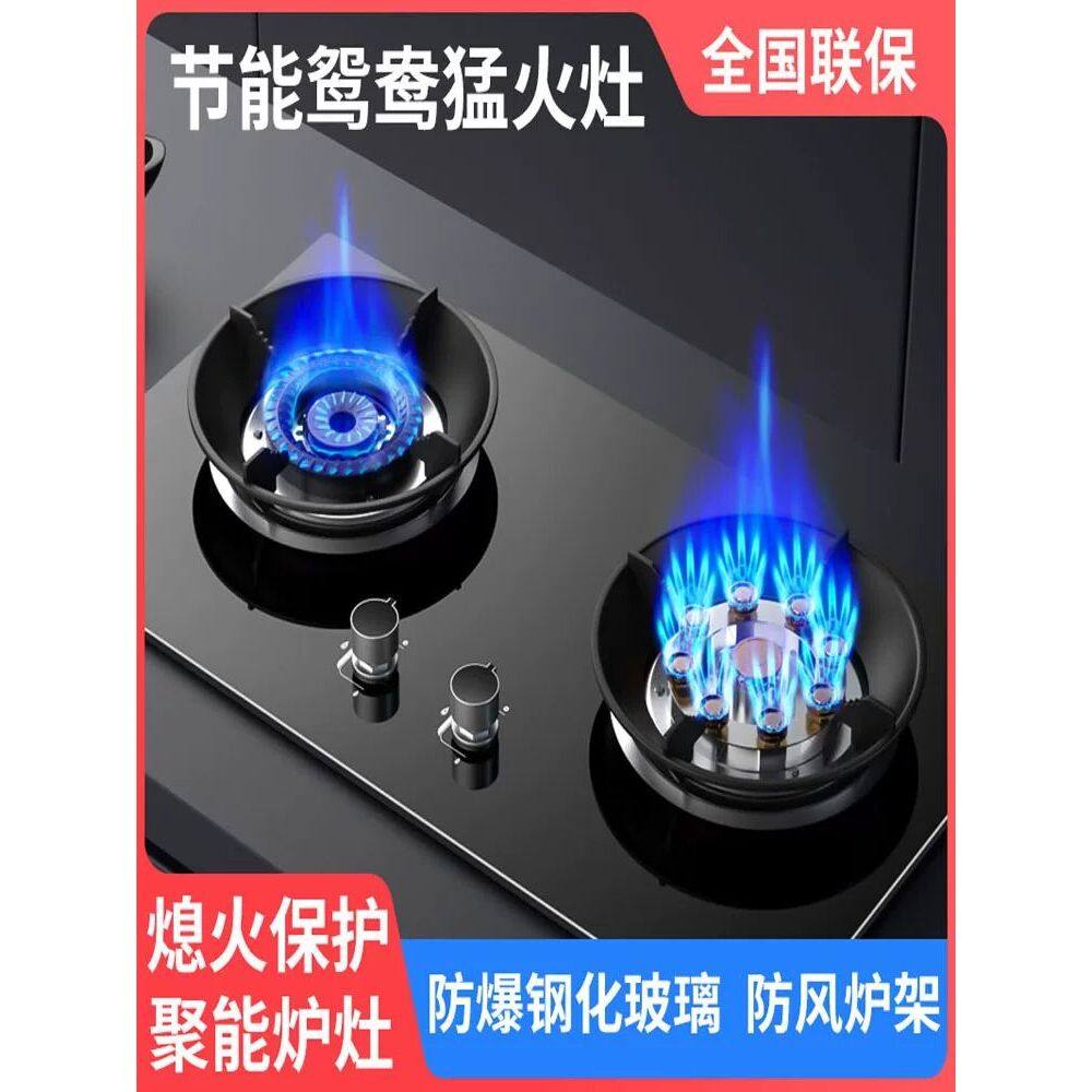 新飞煤气灶双灶家用嵌入式台式天然气液化气猛火炉具天燃气