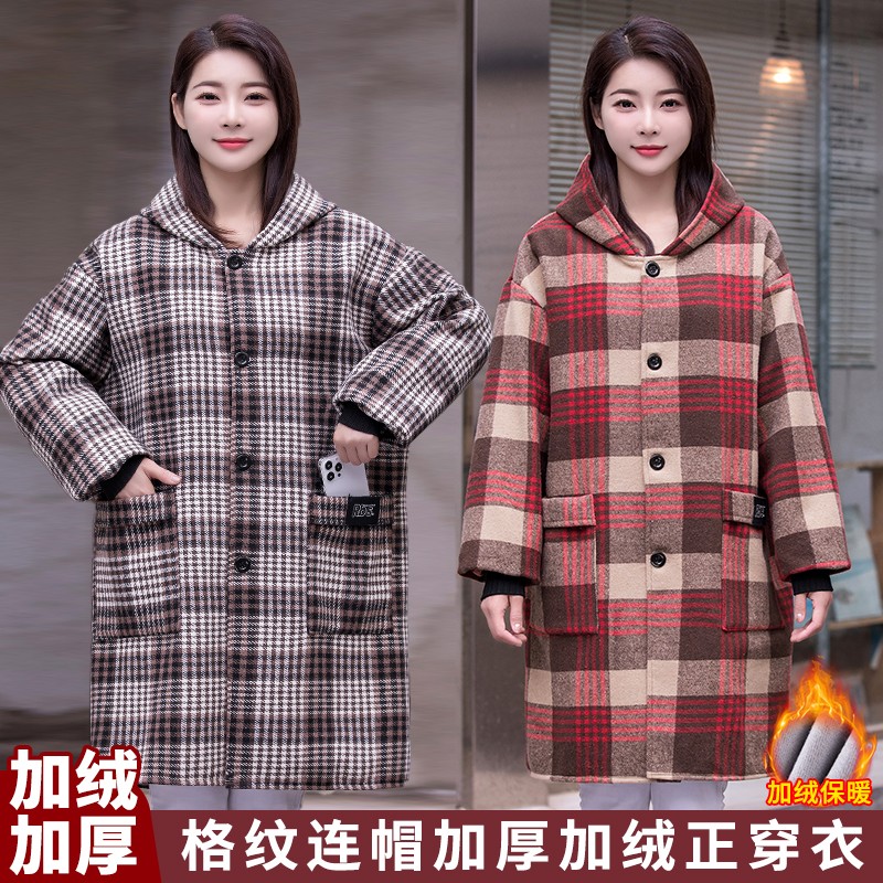 JIAQILI/佳绮利时尚加绒加厚正穿衣棉布不掉色舒适保暖耐磨耐脏