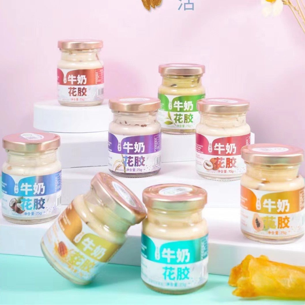 润康即食花胶鱼胶奶冻牛奶礼盒软糯低卡代餐滋补营养通用即食广