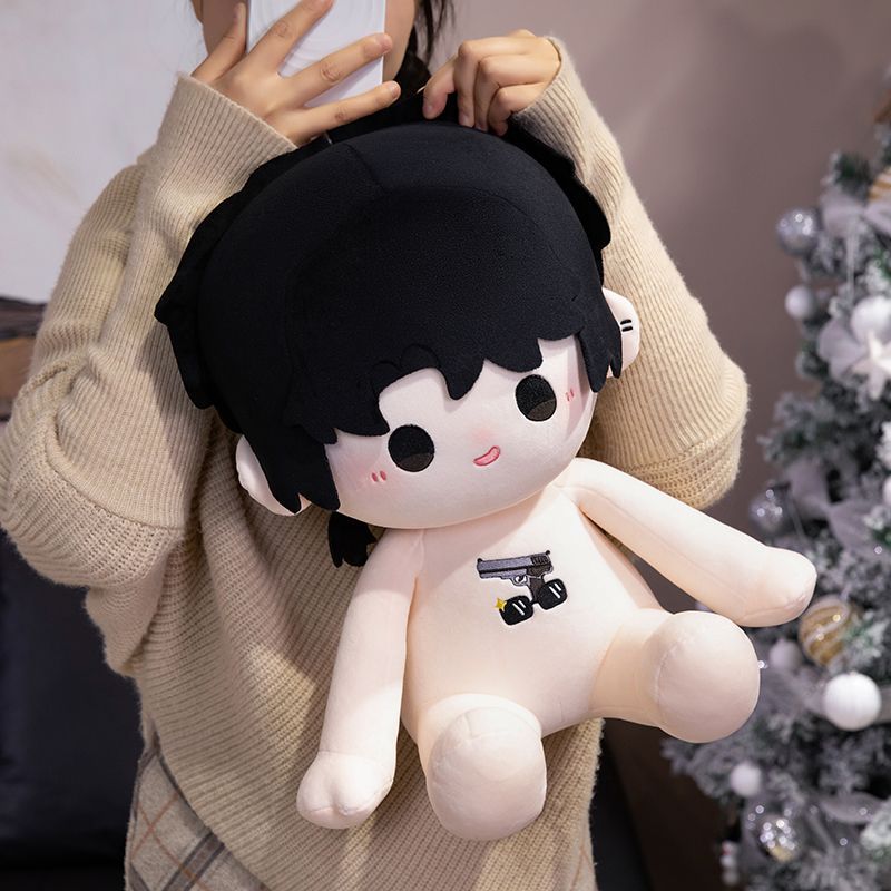 盗墓笔记周边黑瞎子40cm棉花娃娃张起灵吴邪解雨臣黎簇毛绒公仔