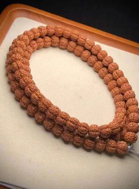 飞碟梅花桩蜂窝双龙爆肉盘龙纹 树王小金刚菩提子108颗佛珠手串男