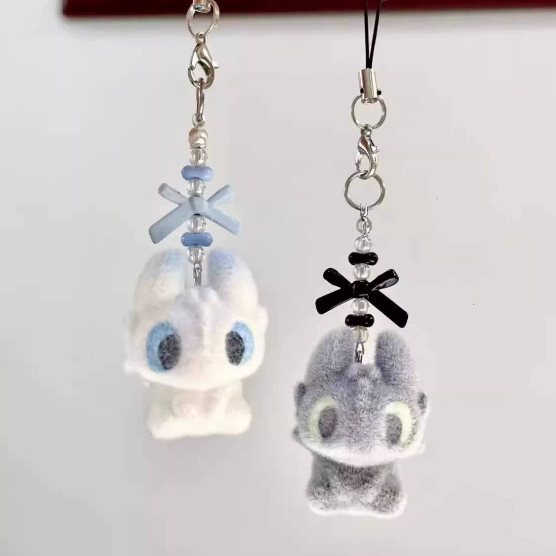 可爱卡通黑白双煞无牙仔个性挂件书包手机钥匙链网红挂饰学生闺蜜