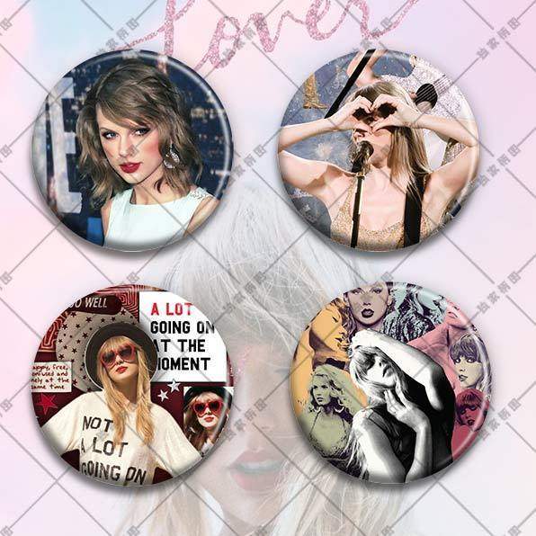 泰勒斯威夫特镭射吧唧徽章明星周边应援霉霉diy马口铁底58mm胸章,模玩/动漫/周边/娃圈三坑/桌游,动漫徽章/立牌,淘宝优惠券,粉丝福利购,淘宝优惠卷