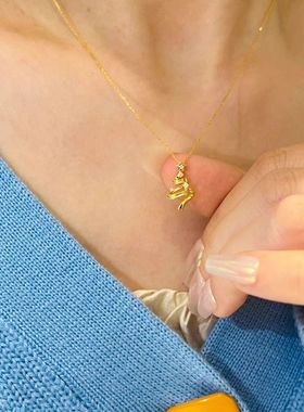 冬日浪漫温柔风圣诞树项链小众轻奢百搭气质高级感锁骨链颈链爆款