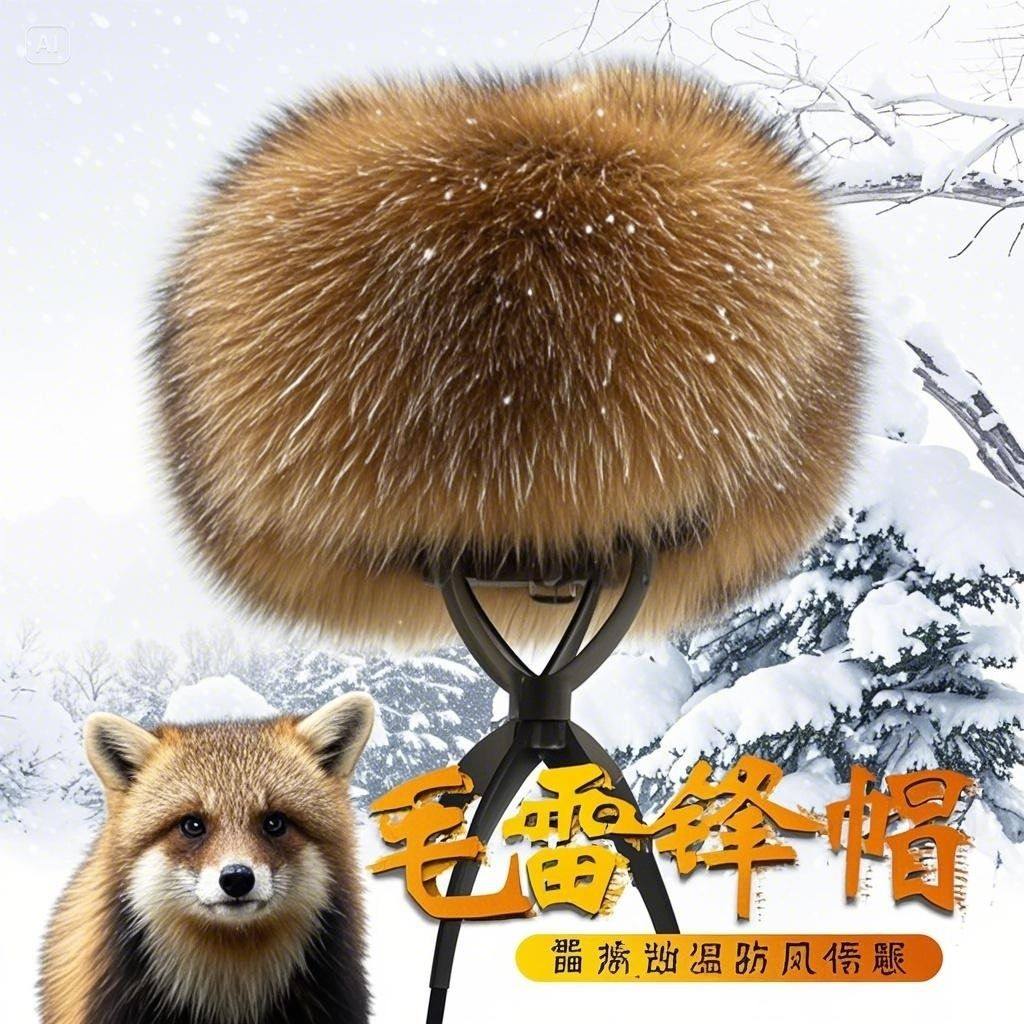 貉子毛真毛帽子男女秋冬季户外护耳保暖貉子雷锋帽中老年真皮草帽,男装,皮草,淘宝优惠券,粉丝福利购,淘宝优惠卷