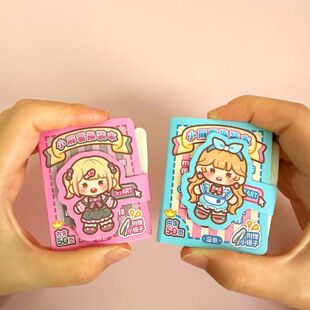 迷你换装贴纸豆豆本小女孩奶泡机时间小玩具儿童高铁飞机上消磨时