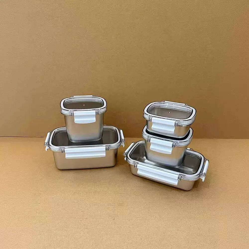 可微波炉加热带饭便当盒 304不锈钢保鲜盒饭盒冰箱冷藏密封收纳盒,收纳整理,食物收纳盒,淘宝优惠券,粉丝福利购,淘宝优惠卷
