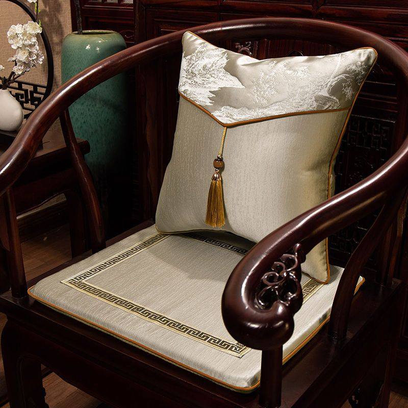 中式椅子坐垫高档太师椅圈椅实木家具沙发餐椅茶桌椅子垫座垫定制