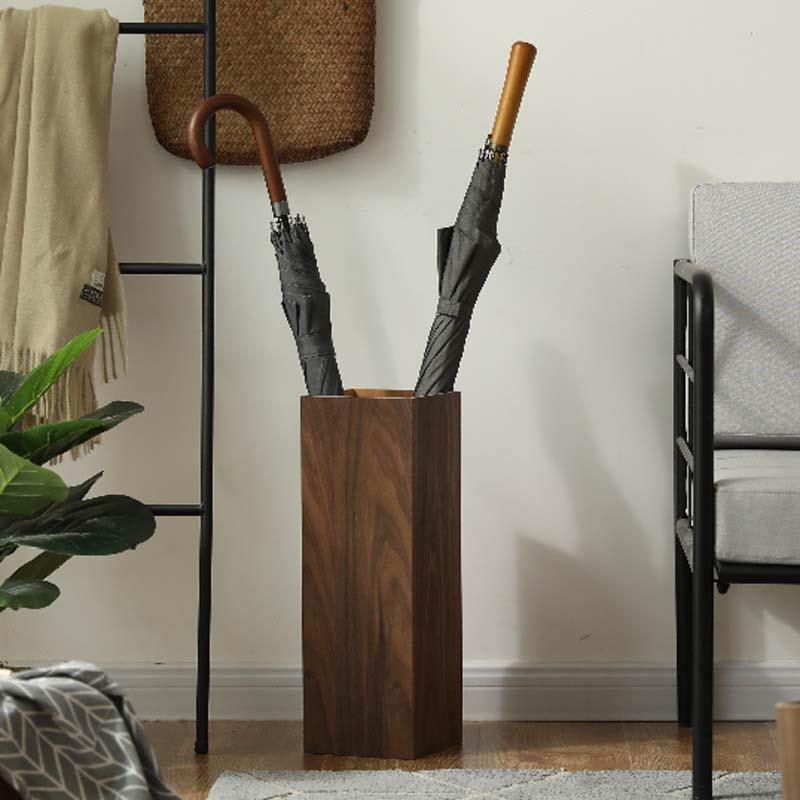 木质雨伞桶实木伞架收纳架多功能日式家用酒店商店门口放雨伞架子