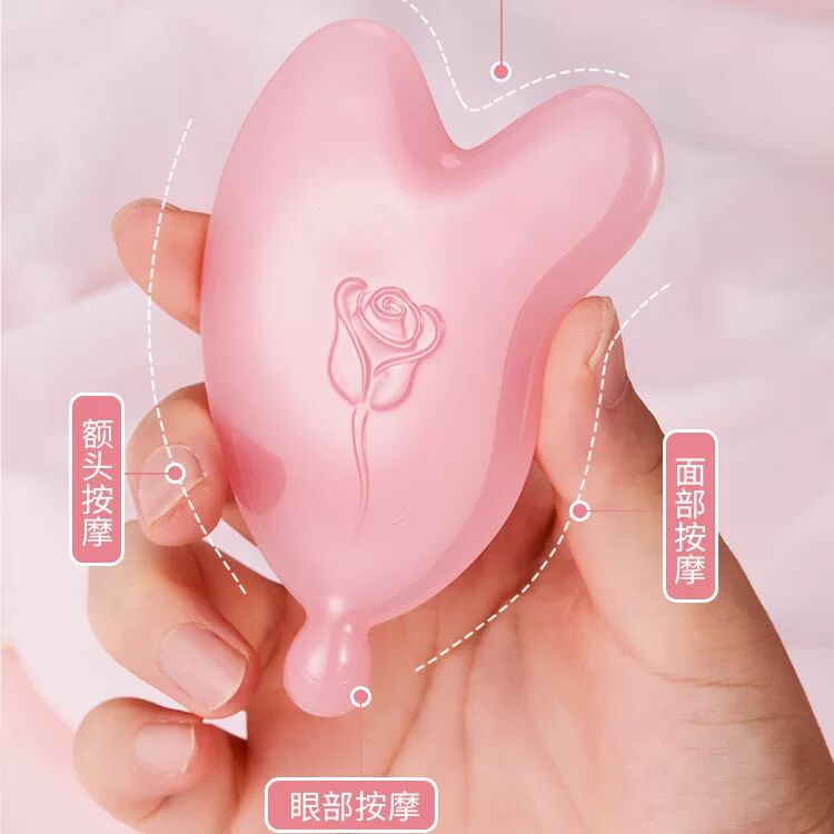 面部提拉板玫瑰花按摩板精油养肤提拉美容板脸部拨筋棒面部按摩板