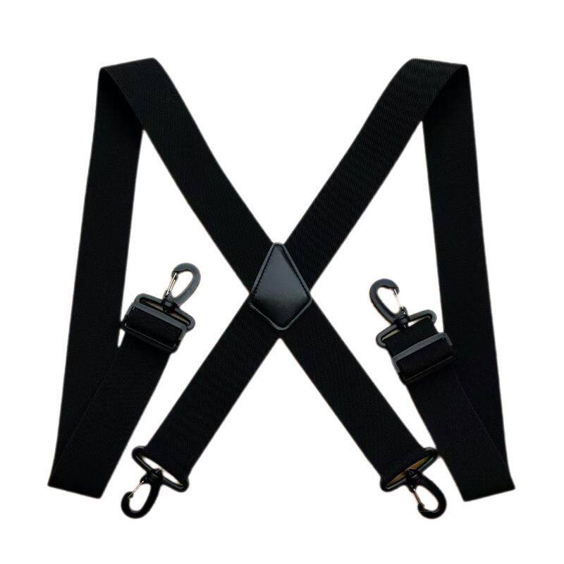 男士户外背带夹挂钩肩带肥佬老人复古X型钩扣裤子吊裤带加宽可调