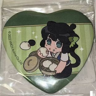 罗小黑战记饮茶一弹心吧唧罗小黑无限风息洛竹虚淮天虎心形徽章