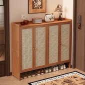 鞋 柜 带门防尘实木鞋 架家用室内好看多层鞋 子收纳柜大容量2025新款