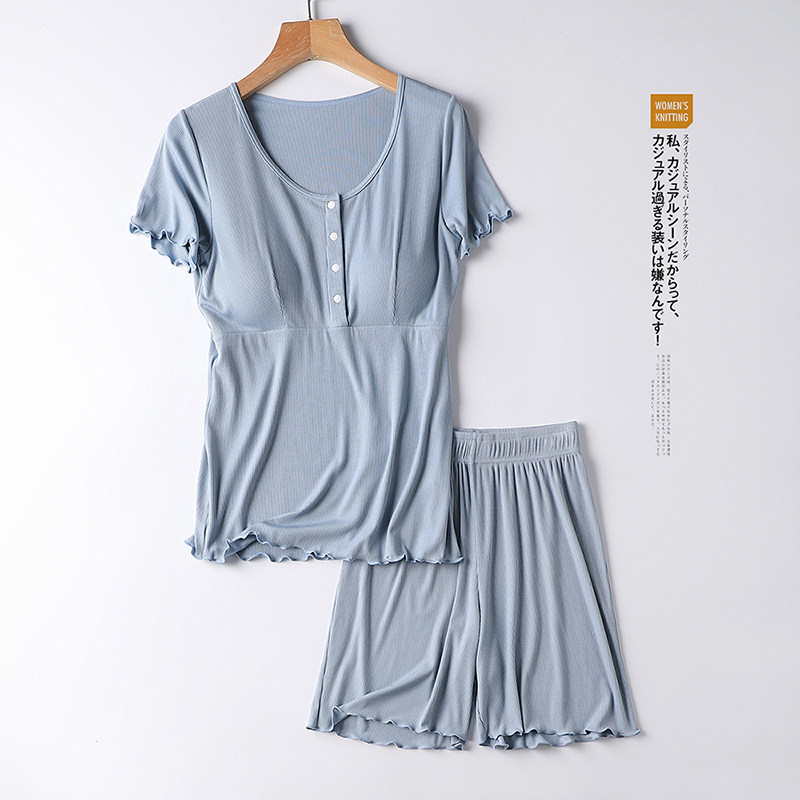 哺乳睡衣夏季薄款外穿短袖两件套孕妇装夏天产后月子服套装喂奶服,孕妇装/孕产妇用品/营养,家居服套装,淘宝优惠券,粉丝福利购,淘宝优惠卷