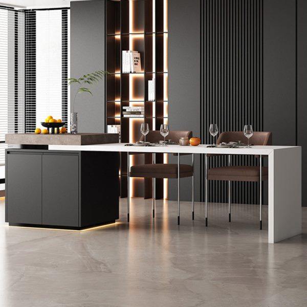 轻奢岩板岛台餐桌一体家用小户型现简约开放式厨房中导台吧台桌,住宅家具,岛台餐桌,淘宝优惠券,粉丝福利购,淘宝优惠卷