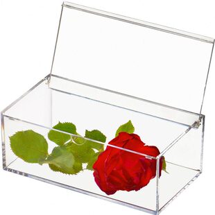 E520长方形透明塑料盒化妆棉盒棉签护肤品收纳盒橱窗样品展示盒