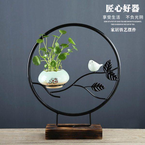 创意陶瓷花摆件家居装饰品现简约客厅酒柜公桌书房桌面插花,家居饰品,花瓶,淘宝优惠券,粉丝福利购,淘宝优惠卷