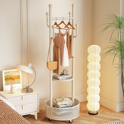 衣帽架落地卧室可移动小型挂衣架家用不占空间床头置物挂衣服架子