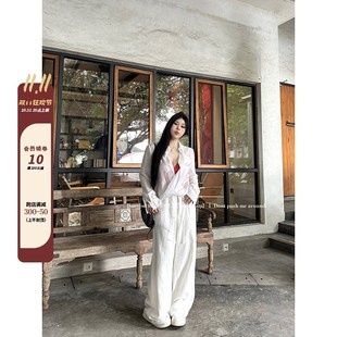 黑泽玄七山本裤2024夏季新款高腰显瘦棉麻透气慵懒阔腿休闲裤女薄