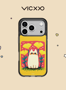 韩国VICXXO SUSIE 银杏叶白猫 TTIBU TTIBU手机壳适用苹果17/16pro/pm卡通图案可替换粘贴背板手机壳女磁吸