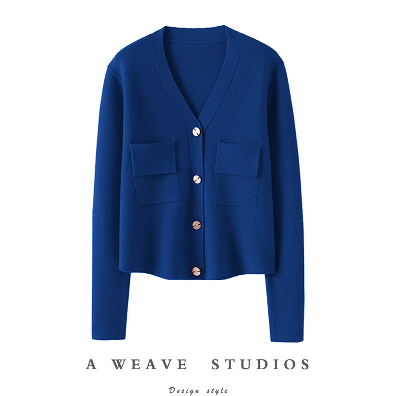 满满的气质范!加厚密织100羊绒开衫女V领短款纯羊绒毛衣针织外套,女装/女士精品,羊绒衫,淘宝优惠券,粉丝福利购,淘宝优惠卷