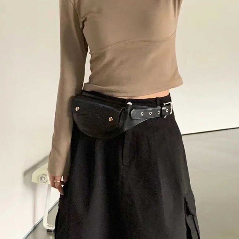 小众设计口袋腰带时尚腰包洋气多功能皮带机车胸挎包迷你小包包,箱包皮具/热销女包/男包,胸包,淘宝优惠券,粉丝福利购,淘宝优惠卷
