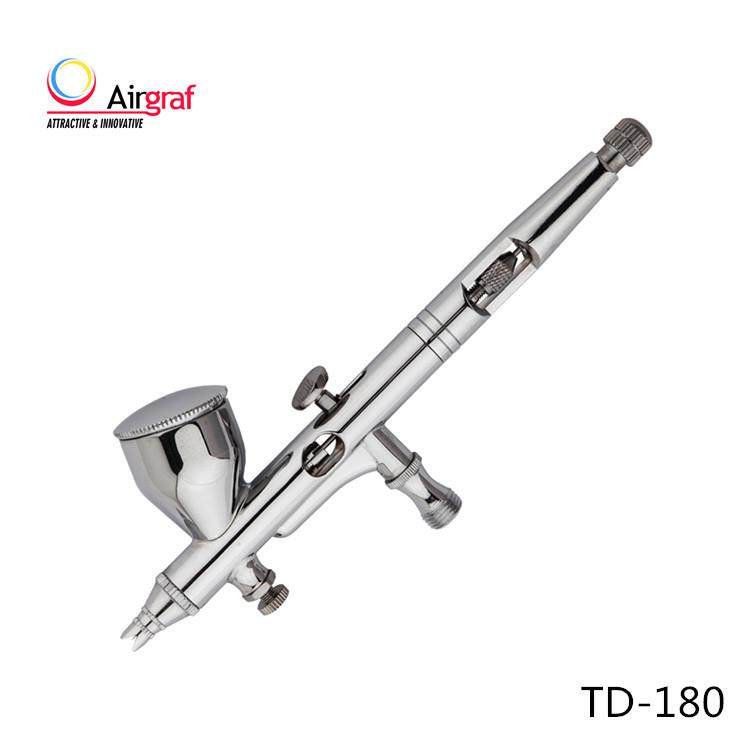 供外贸0.25mm口径9CC上壶带风量调节双动模型用喷笔TD-180