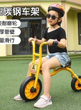供应儿童三轮车幼儿园宝宝脚蹬车防侧翻单人骑车可骑可推