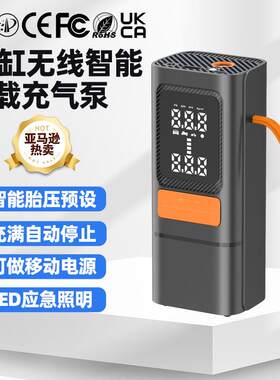 新品车载充气泵22缸自动充停胎压监测照明单缸智能数显车载打气泵