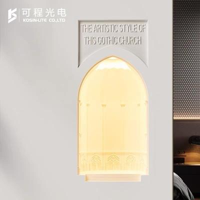 哥特风格创意立体内嵌式壁灯石膏灯嵌入式墙角灯石膏灯走廊氛围灯