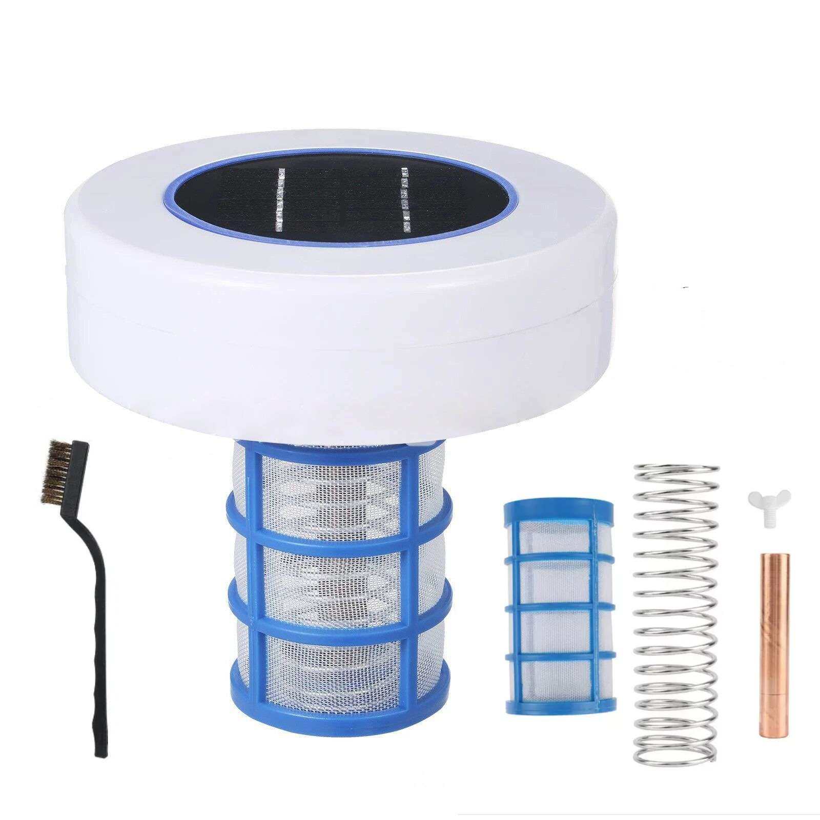 Solar pool ionizer太阳能铜银离子水处理器泳池水净化器purifi