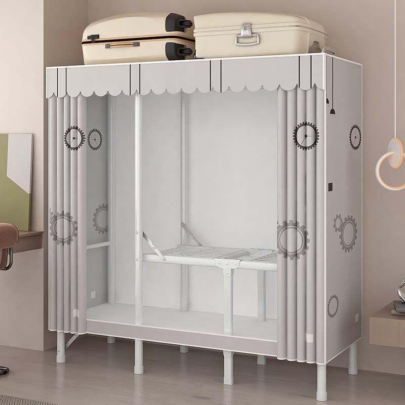 简易衣柜2024新款家用卧室免安装折叠衣柜出租屋用多层收纳布衣柜