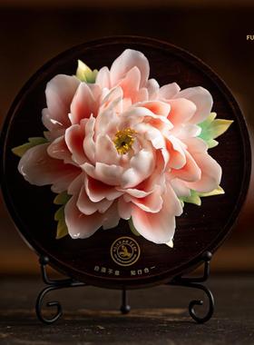 夫己《桃花源》香插摆件系列之美好时光-牡丹纯手工陶瓷摆件