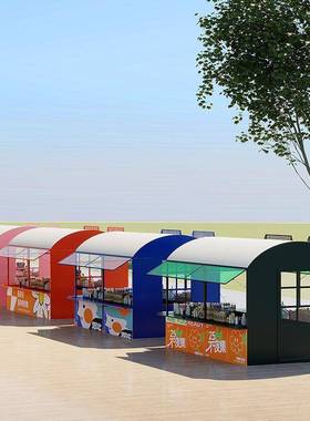 商业街摆摊展示架网红集市摊位架铁艺活动棚架商场夜市户外促销架