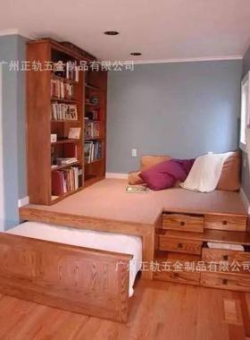 40寸1米三节滑轨51宽工业机柜货柜导轨滑道大抽屉轨道橱柜静音