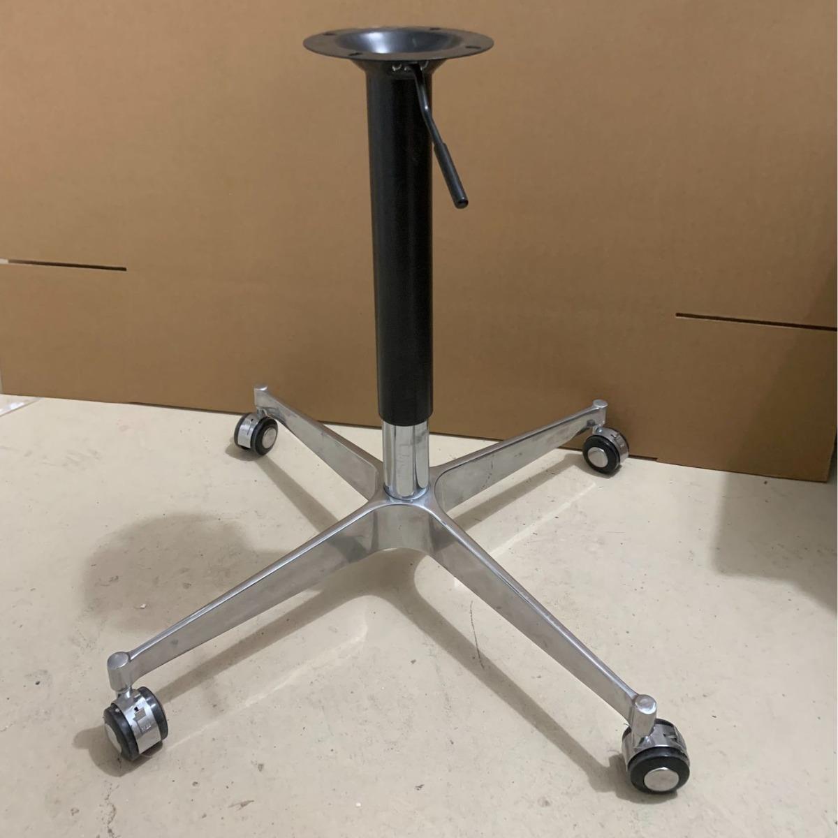 十字桌脚可升降滑轮脚可移动办公桌脚金属台脚升降支架不锈钢桌腿