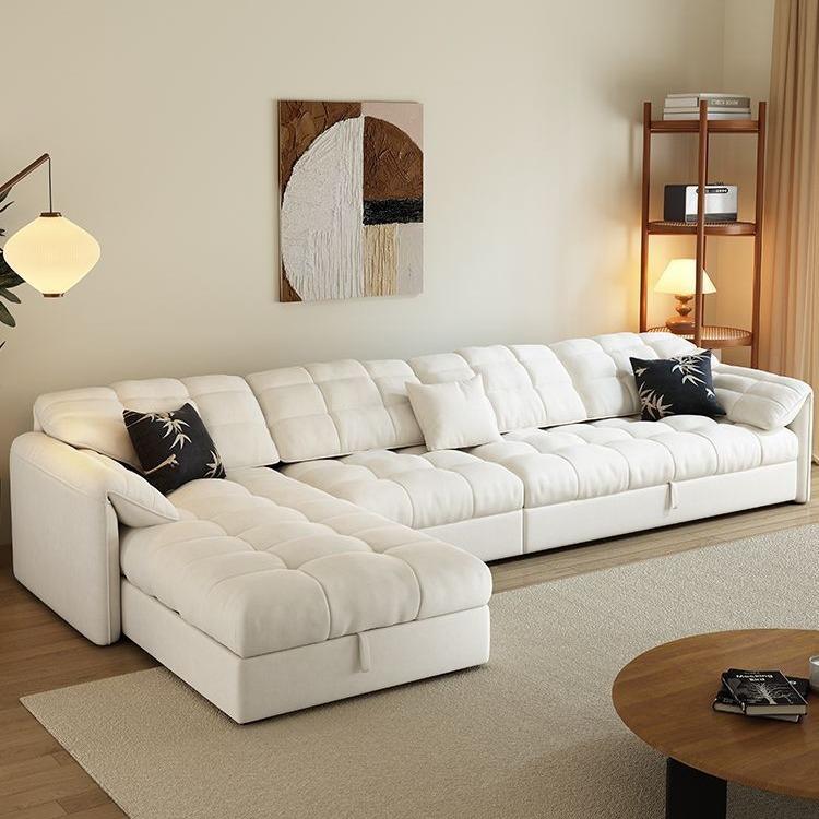 大象耳朵贵妃沙发床多功能一体两用客厅奶油风抽拉式床经久耐用好