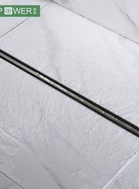 线形极窄地漏304不锈钢淋浴房地漏枪灰防臭长条形地漏