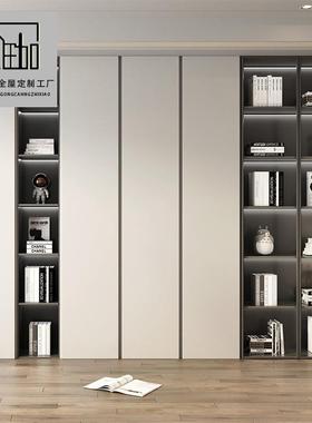 工厂全屋定制书房空间定制书桌书柜家具现代简约一体组合设计