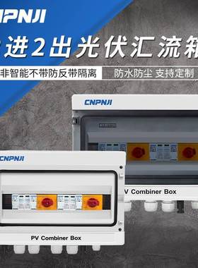 光伏汇流箱2进2出DC500V光伏直流控制箱成套浪涌防雷配电箱多回路