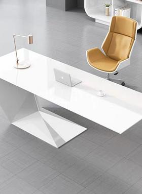 烤漆老板桌总裁桌简约现代创意大班台经理办公室桌子办公桌椅组合