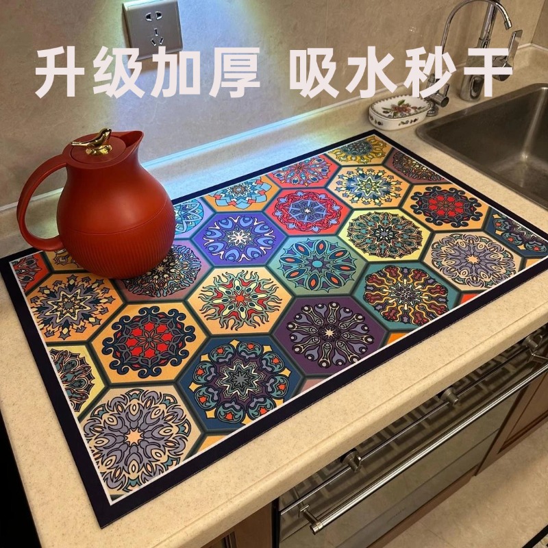 家用厨房台面沥水垫硅藻泥洗碗垫洗手台餐垫子吸水垫餐具碗盘垫