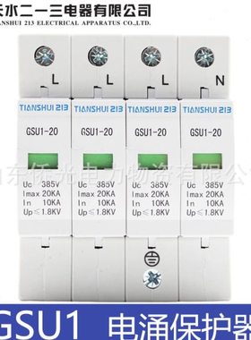 天水二一三防雷浪涌保护器GSU1-20KA40KA 2P3P+N4P 385V