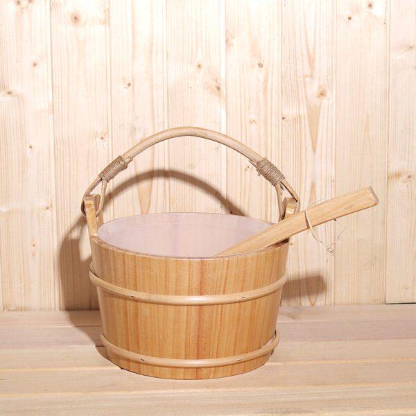 桑拿房木桶木勺汗蒸房干蒸房设备配件浇水淋浴手提木桶木勺子水瓢