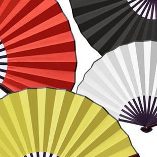 一尺空白大红色金色纸扇中国风书法扇男绢扇文玩宣纸扇面折扇男扇