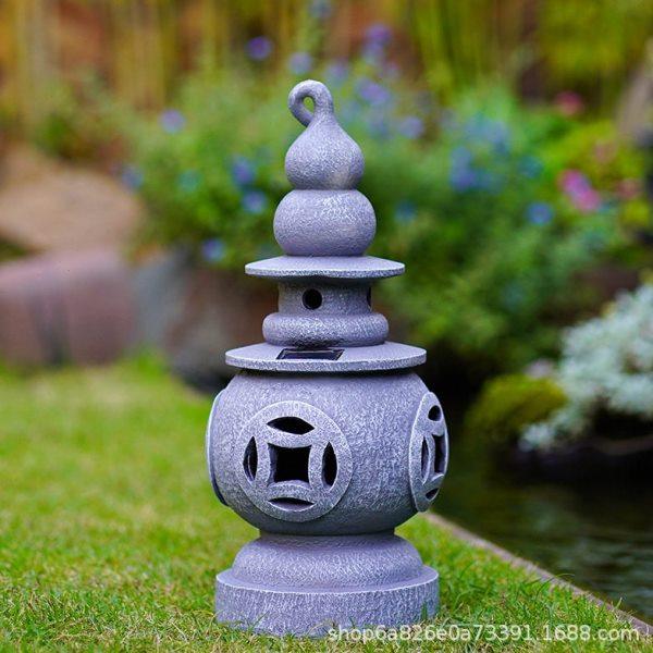 太阳能中式宫灯庭院仿石头灯佛塔氛围花园装饰摆件田园复古户外,家居饰品,户外/庭院摆件,淘宝优惠券,粉丝福利购,淘宝优惠卷