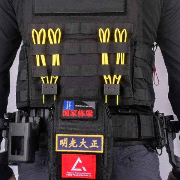 白黑黄加长款约束带重复使用扎带升级版折叠便携式捆绑带双孔解锁